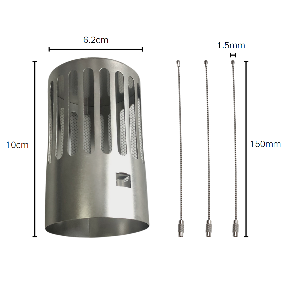 Charcoal Chimney Starter - TEKL OUTDOOR Chimney Spark Arrestor Wood