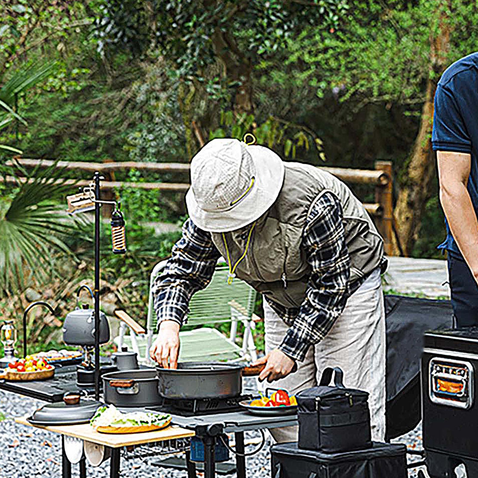 Camping Cooking Pot Large - Camping Pot Portable Large Lightweight Double-Layer