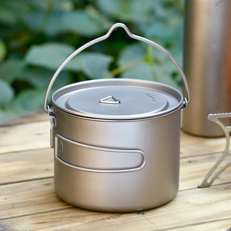 Camping Cooking Pot Large - Outdoor Hanging Soup Pot Large Capacity