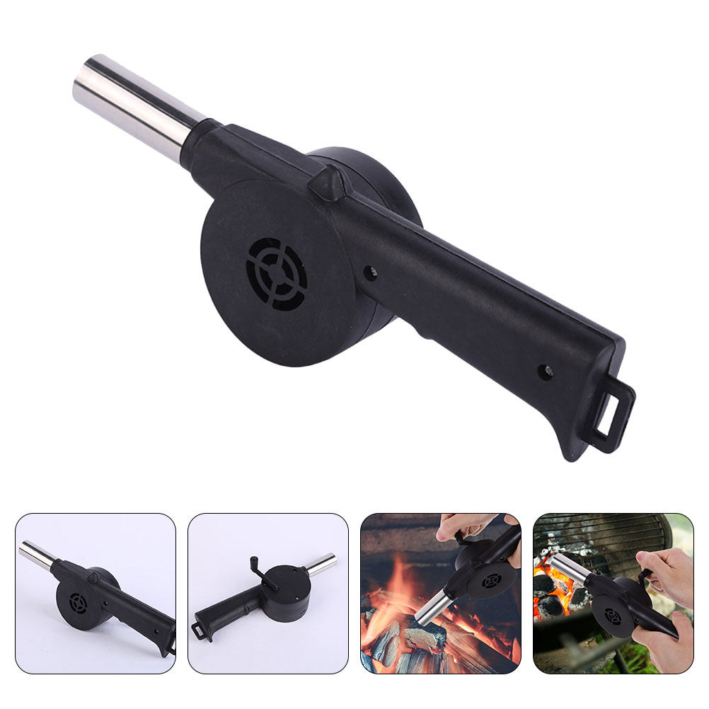 Camping Cooking Portable - Manual Blower Black Hand Crank Bbq