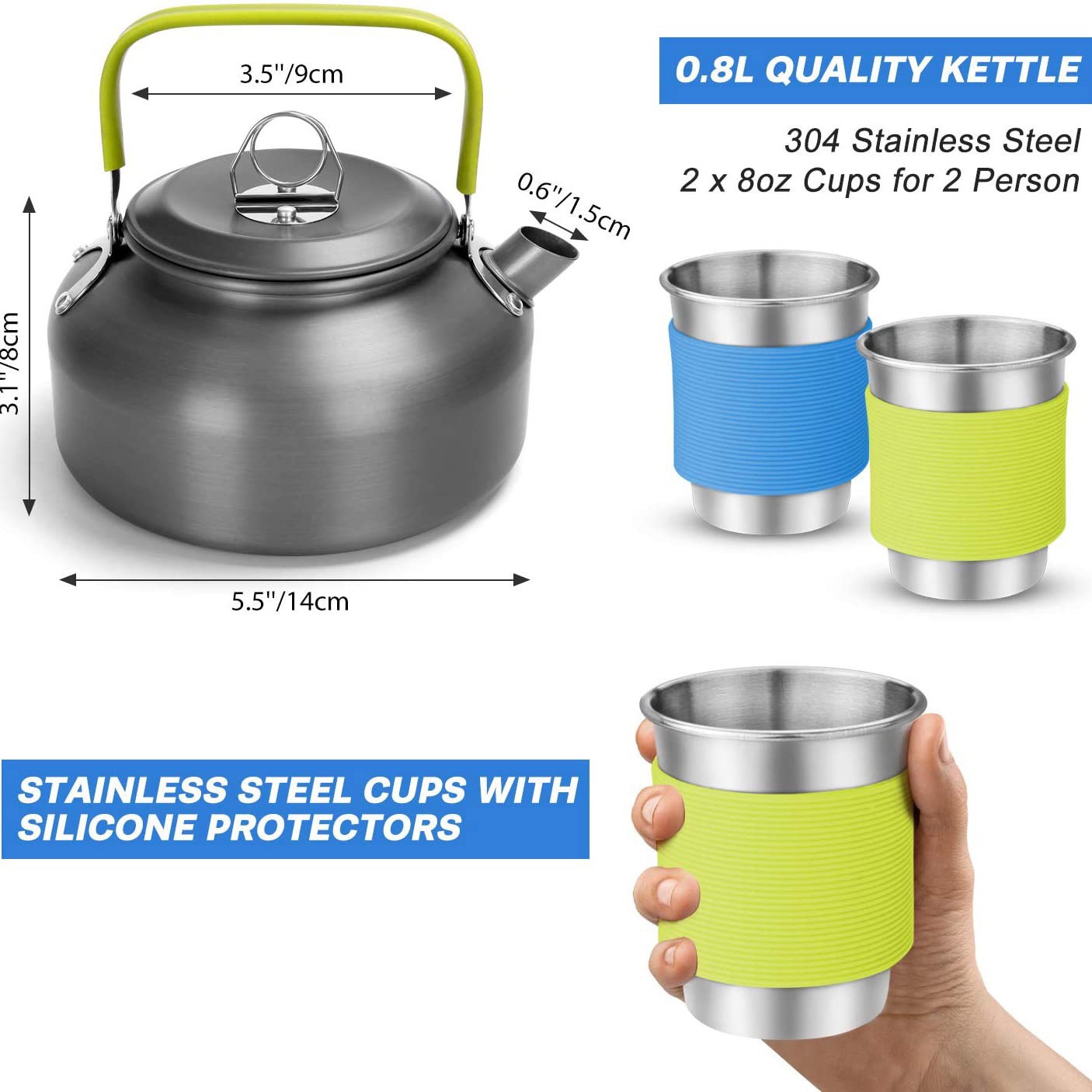 Outdoor Camping Cook Set with  - Camping Cooking Gear Set 评论和价格