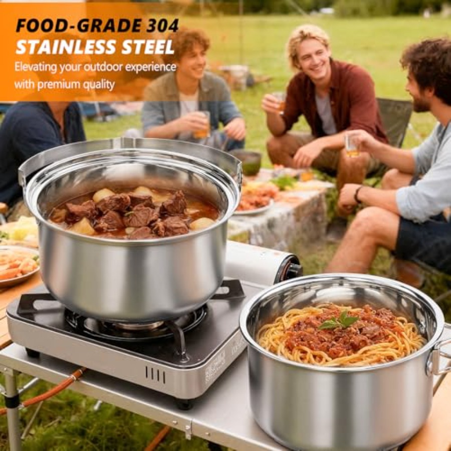 Camping Cookware Set, Lightwei - Camping Cooking Mess Kit 评论和价格