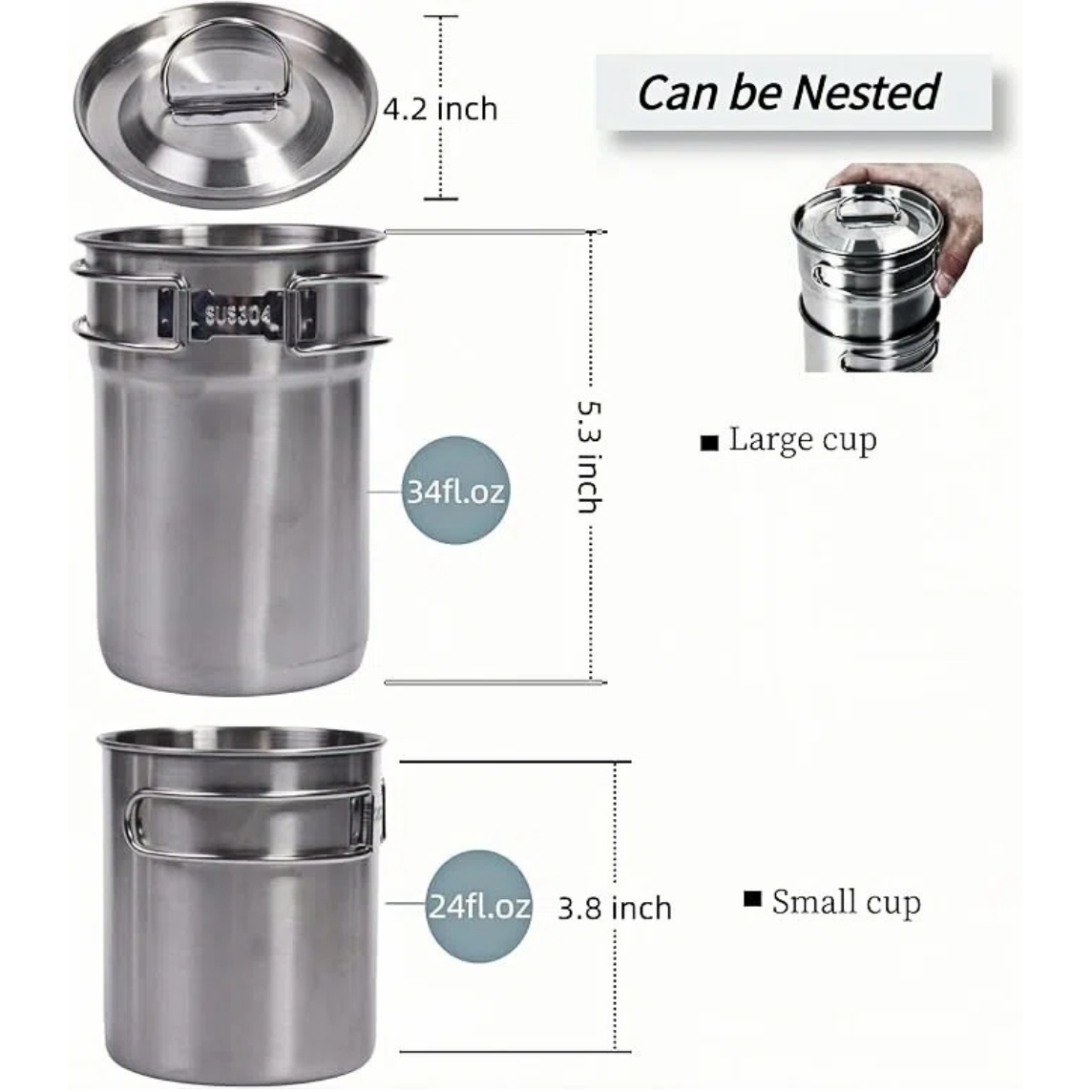 Foldable Camping Cups Mugs Cam - Camping Cooking Equipment 评论和价格