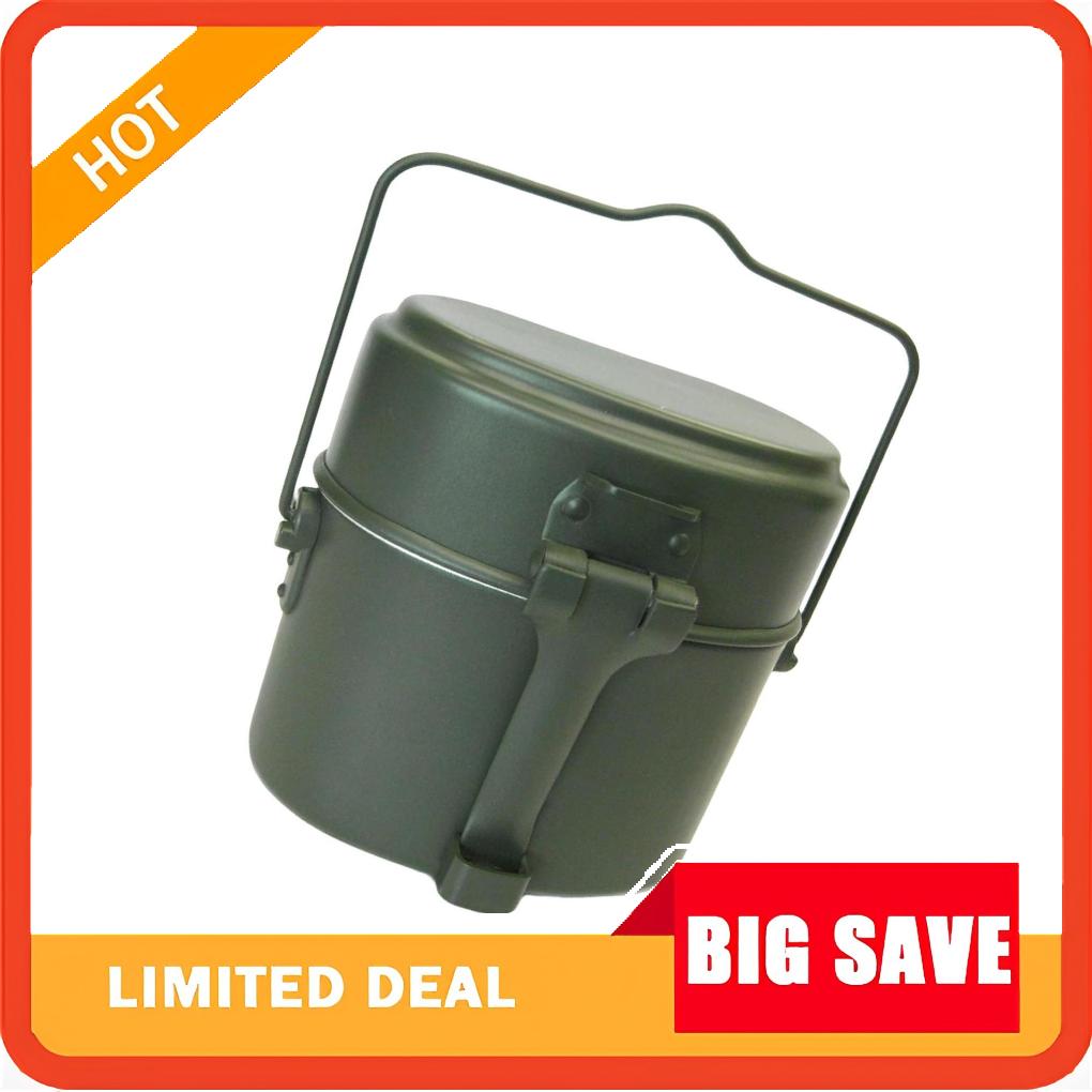3Pcs/Set Lunch Box Aluminum Po - Camping Cooking Mess Kit 评论和价格