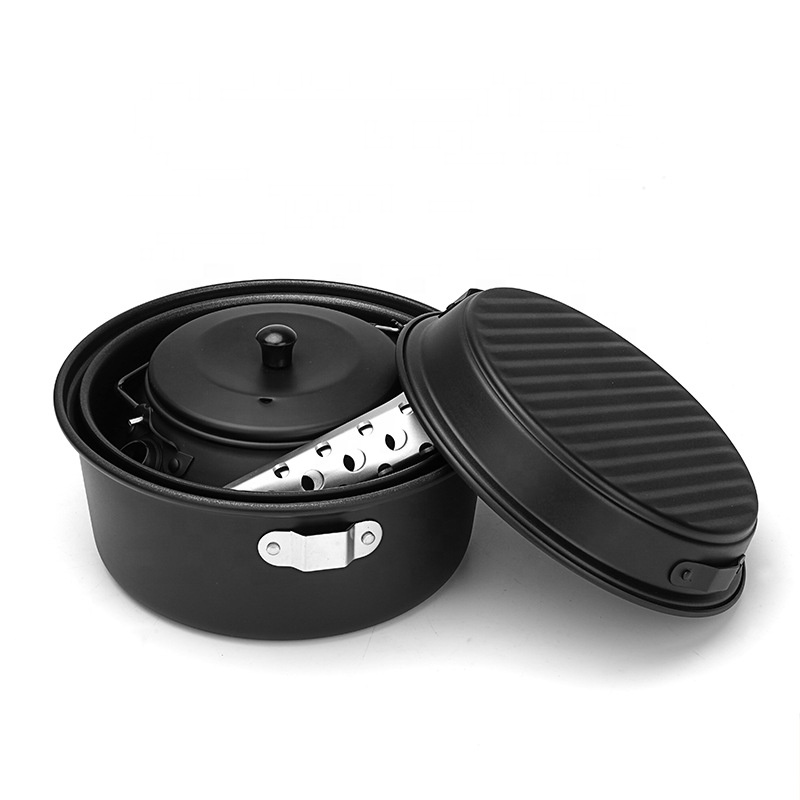 Outdoor Aluminum Camping Cookw - Camping Cooking Mess Kit 评论和价格
