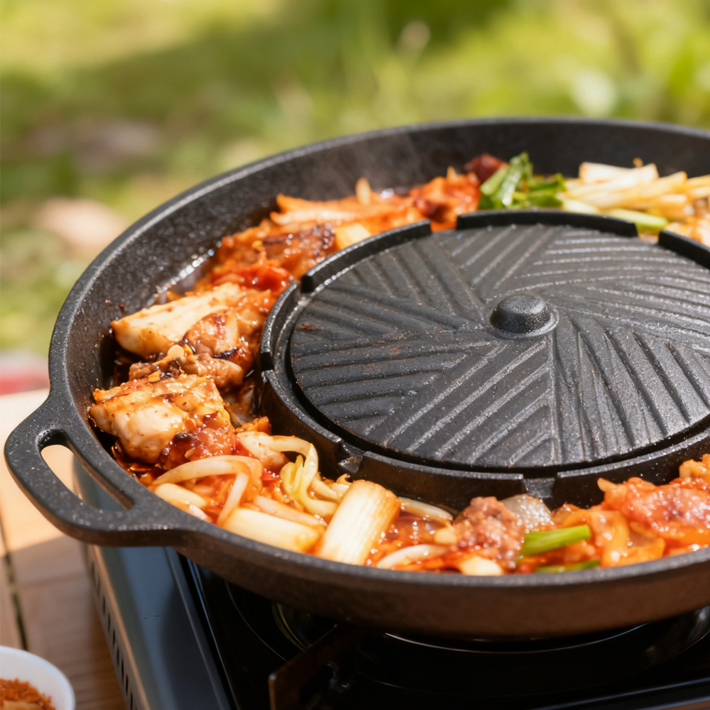KOSUN Korean BBQ Grill Pan 2 i - Camping Cooking Portable 评论和价格
