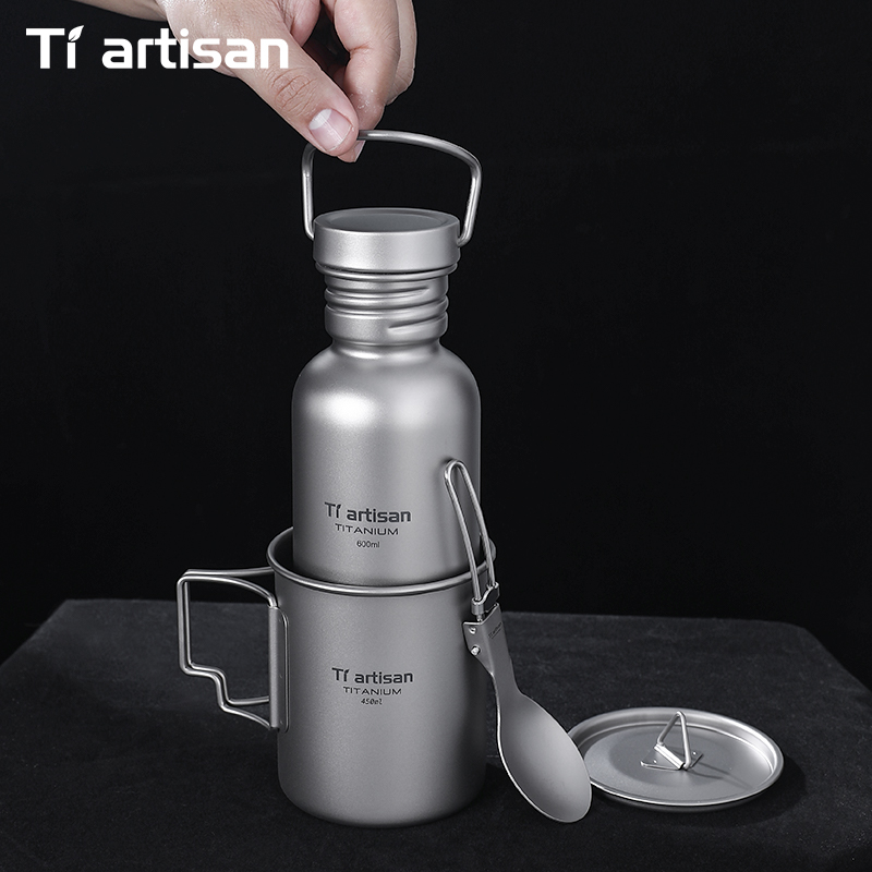 Tiartisan Titanium Cookware 3- - Camping Cooking Gear Set 评论和价格