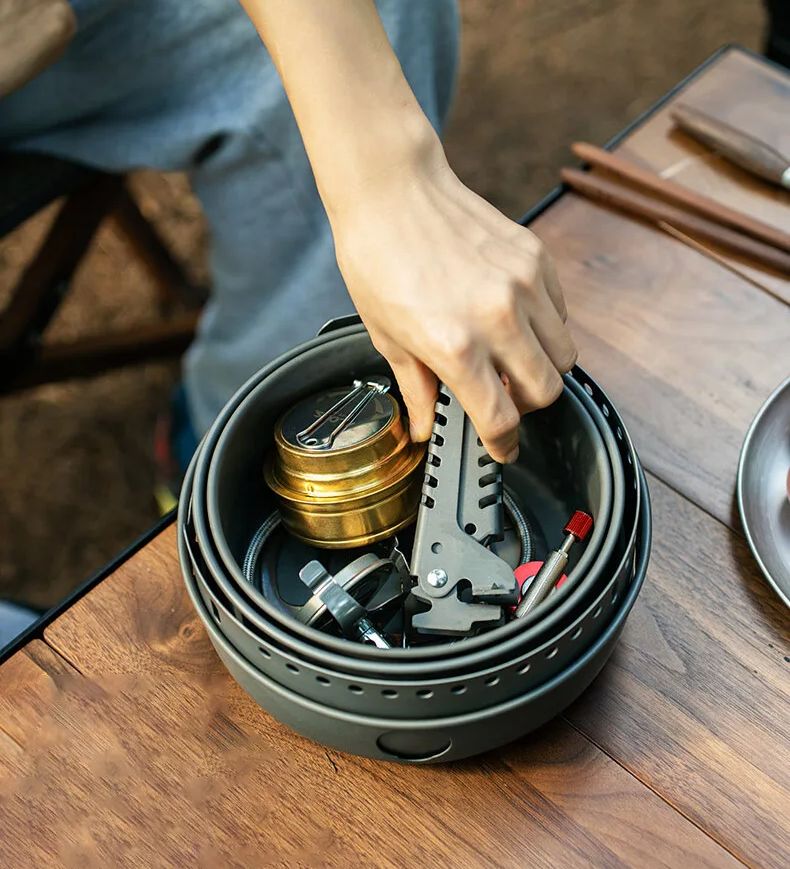 Camping Gas Stove Alcohol Stov - Camping Cooking Gear Set 评论和价格