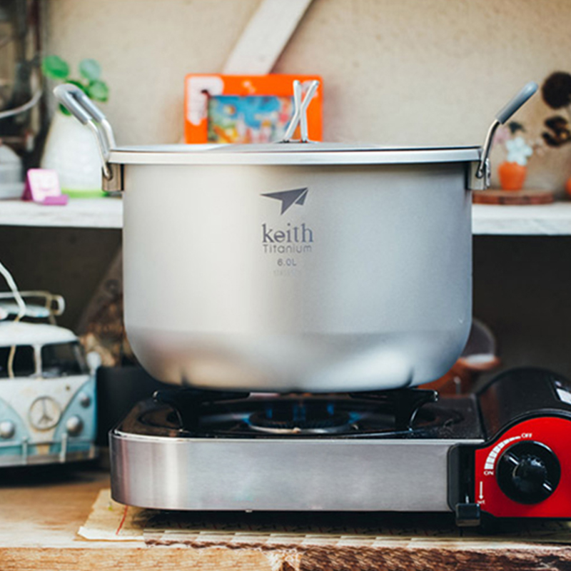 Keith-Camping Cooking Set, Tit - Camping Cooking Gear Set 评论和价格