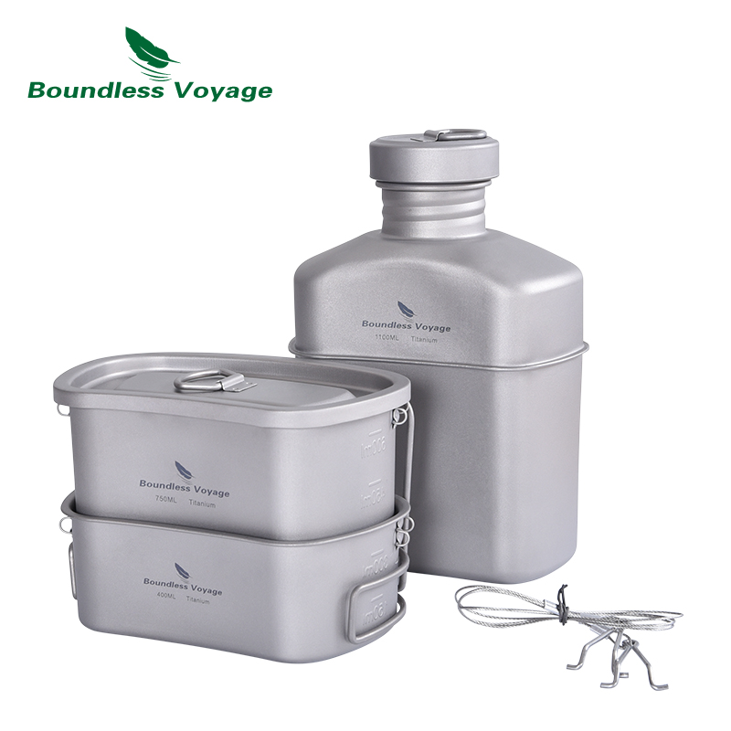 Boundless Voyage Titanium Cant - Camping Cooking Mess Kit 评论和价格