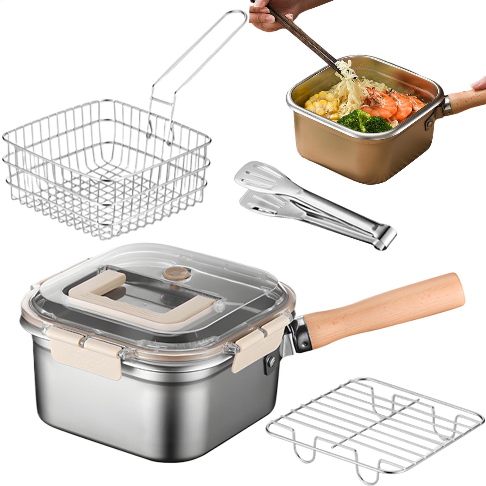 Deep Fryer Pan Set Square Camp - Camping Cooking Pot Large 评论和价格