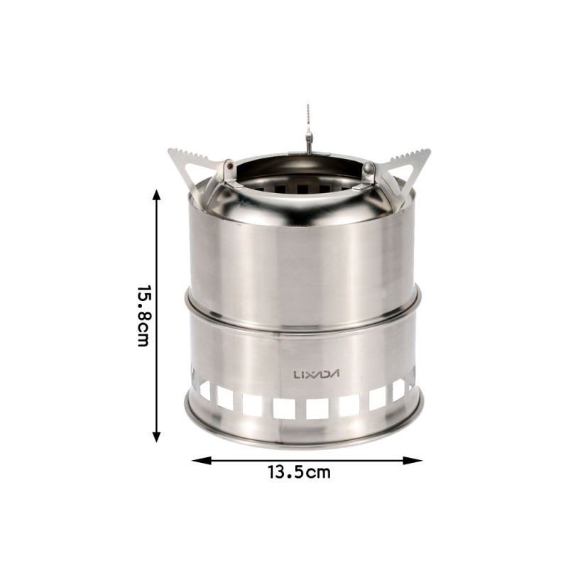 Lixada Stainless Steel Wood St - Camping Cooking Alcohol 评论和价格