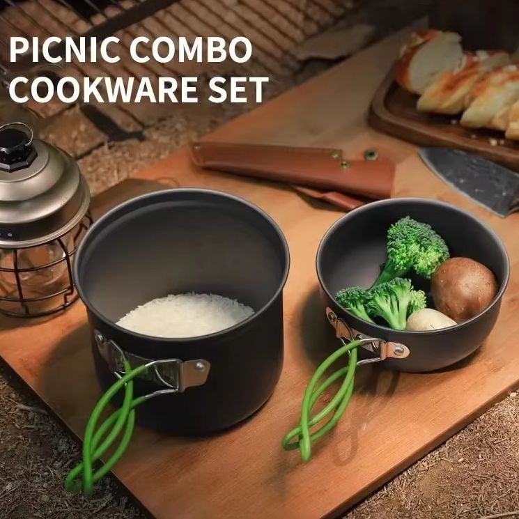Outdoor Hiking Picnic Cookware - Camping Cooking Gear Set 评论和价格