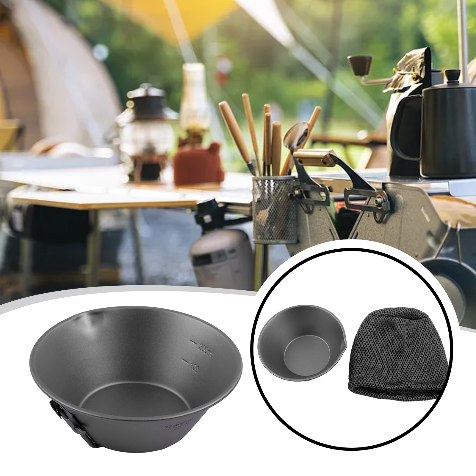 Ultralight Foldable Camping Bo - Camping Cooking Mess Kit 评论和价格