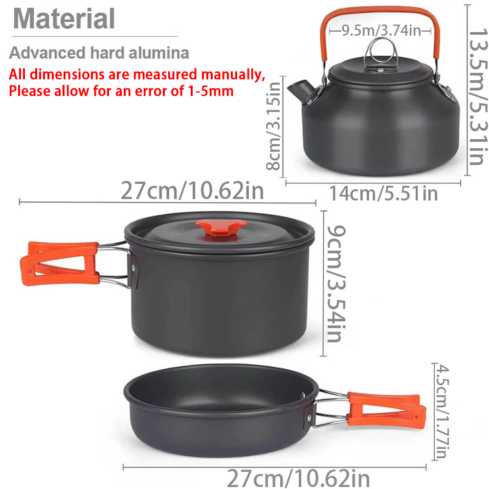 1pcs/1set Camping Cookware Kit - Camping Cooking Gear Set 评论和价格