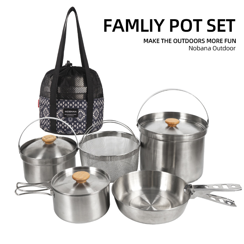 NOBANA Newest Outdoor Stainles - Camping Cooking Gear Set 评论和价格