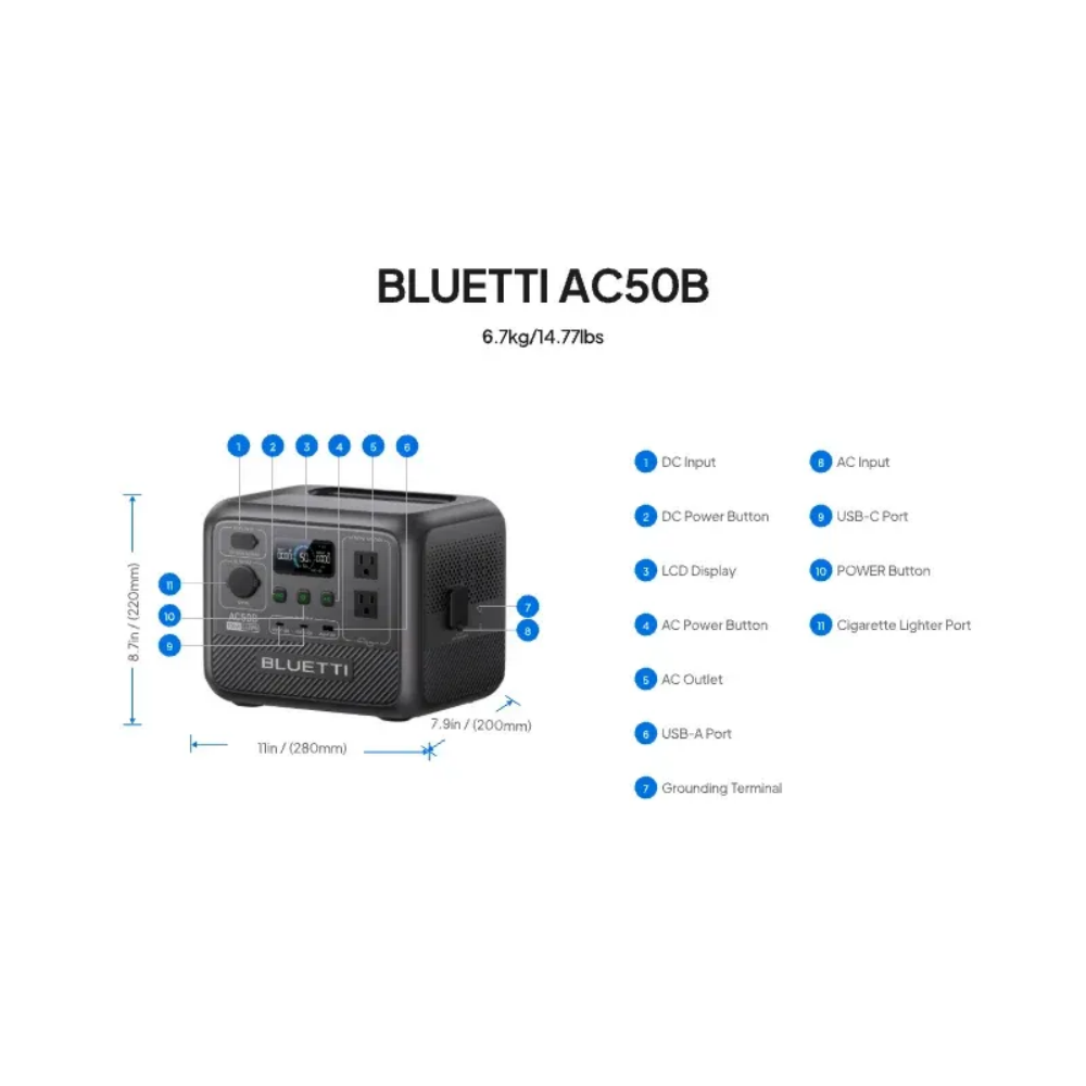 BLUETTI AC50B Portable Power S - Camping Cooking Electric 评论和价格