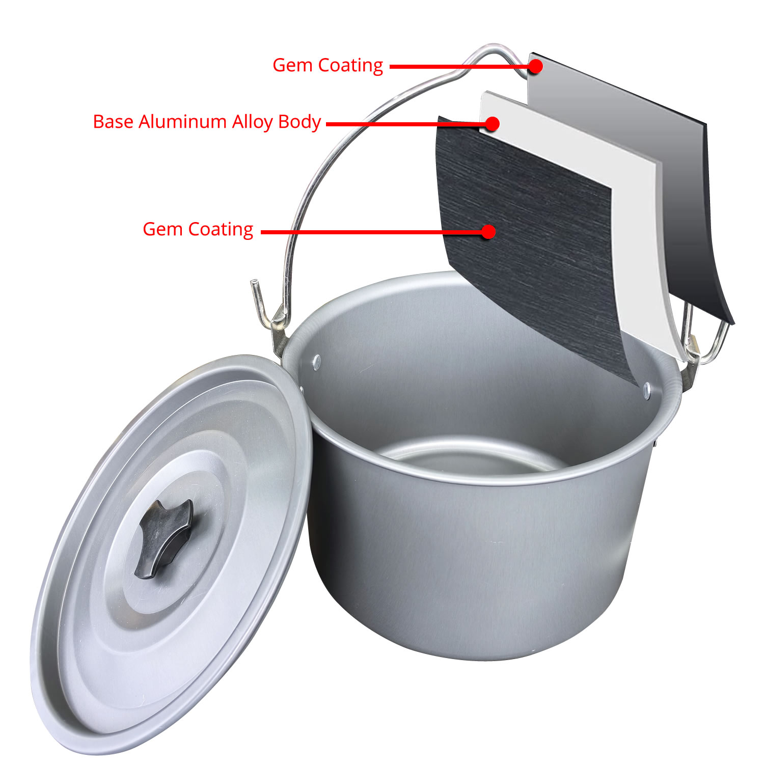 4L Outdoor Hanging Pot Camping - Camping Cooking Pot Large 评论和价格
