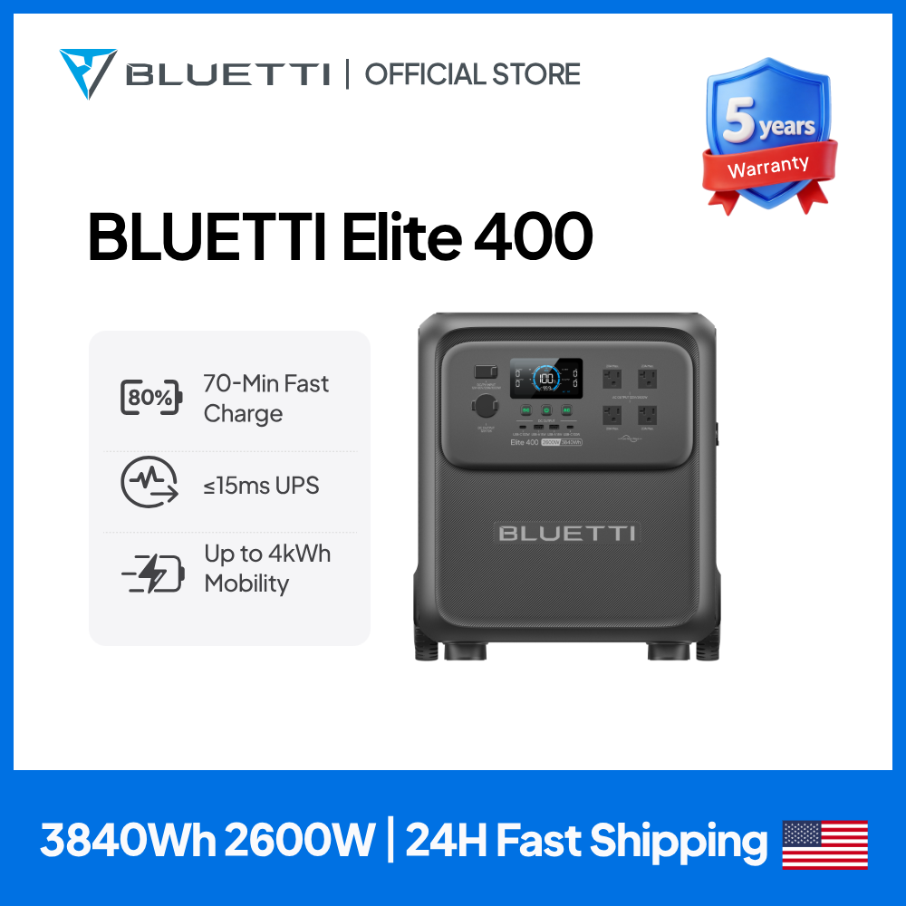 BLUETTI Elite 400 2600W 3840Wh - Camping Cooking Pot Large 评论和价格