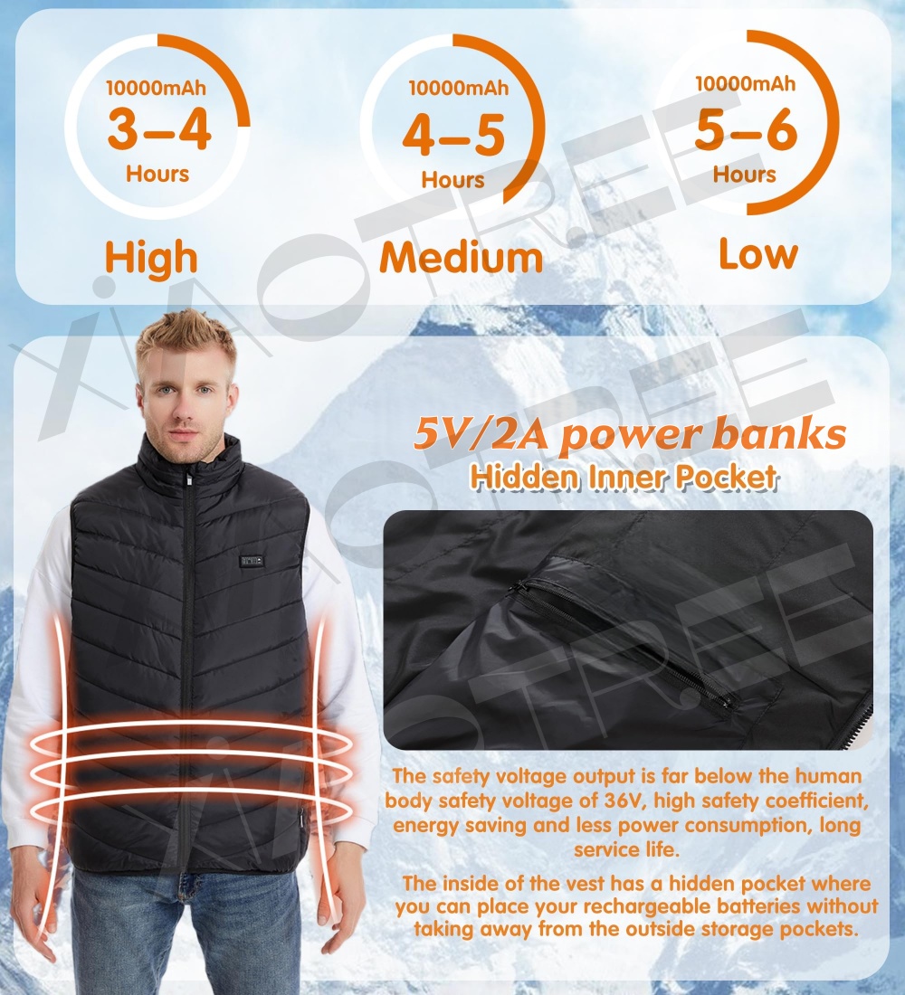 28/9 Areas Heated Vest Men Jac - Camping Cooking Electric 评论和价格
