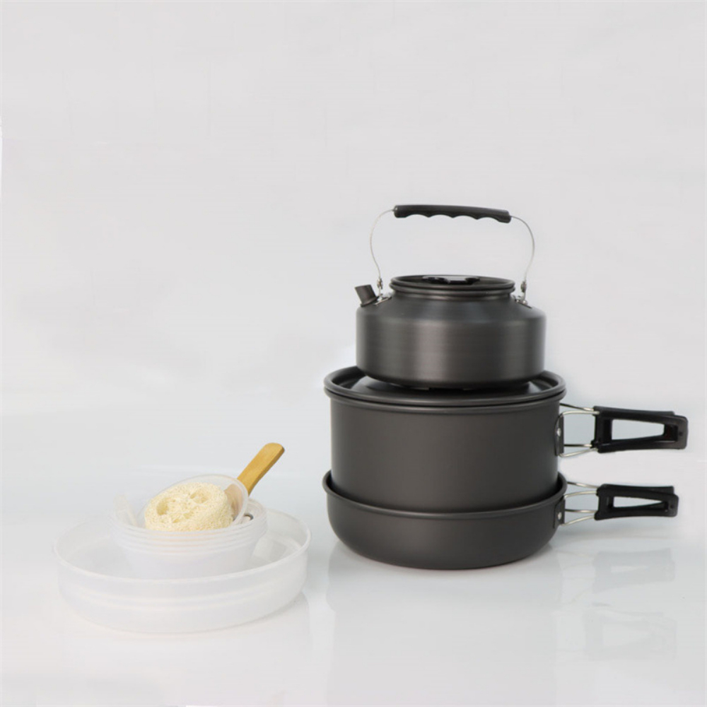 Outdoor large cooking set, 2-4 - Camping Cooking Pot Large 评论和价格