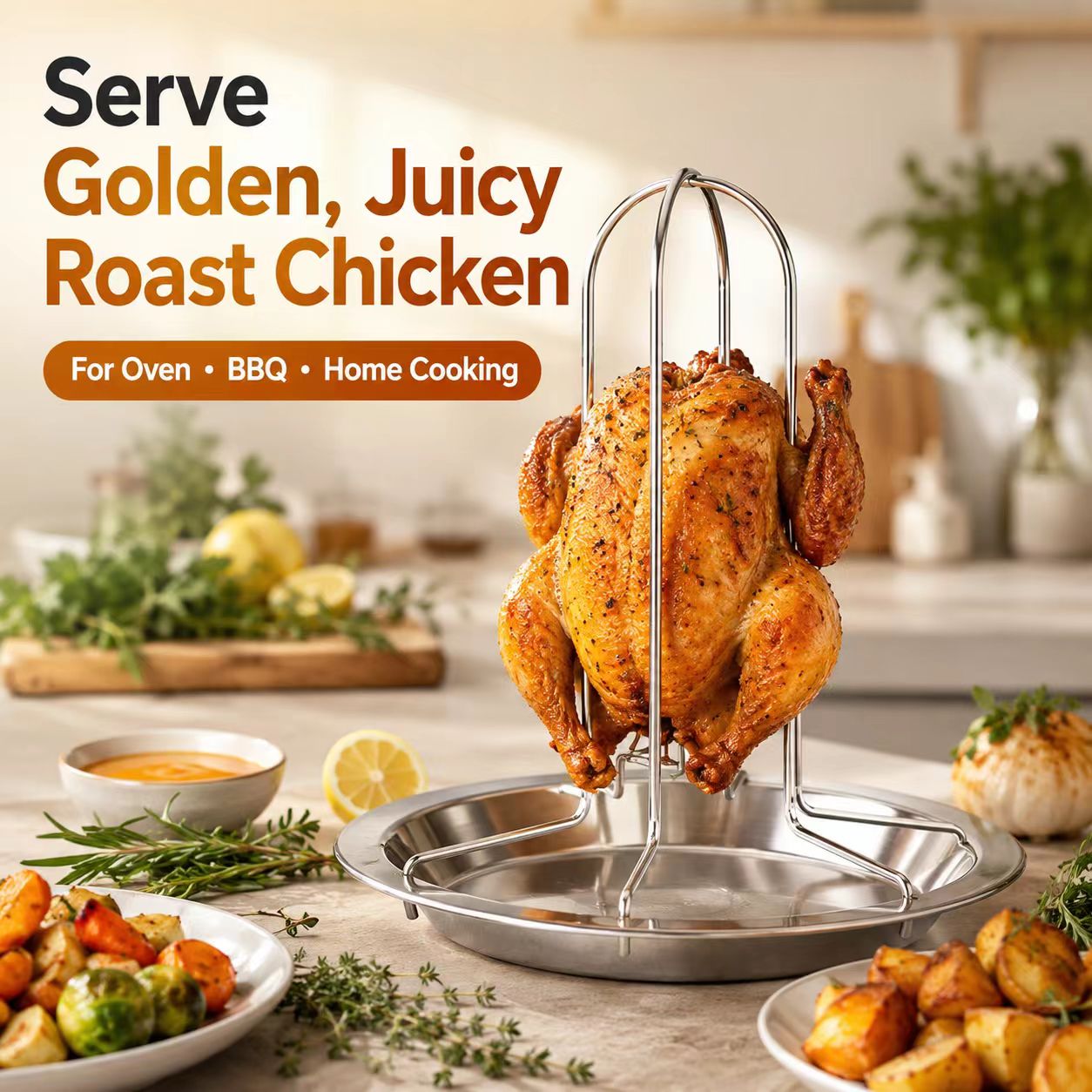 Portable Whole Chicken BBQ Gri - Camping Cooking Portable 评论和价格