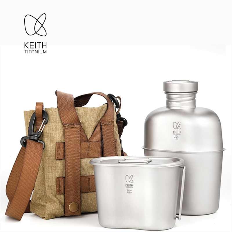 KEITH  Pure Titanium Canteen M - Camping Cooking Mess Kit 评论和价格
