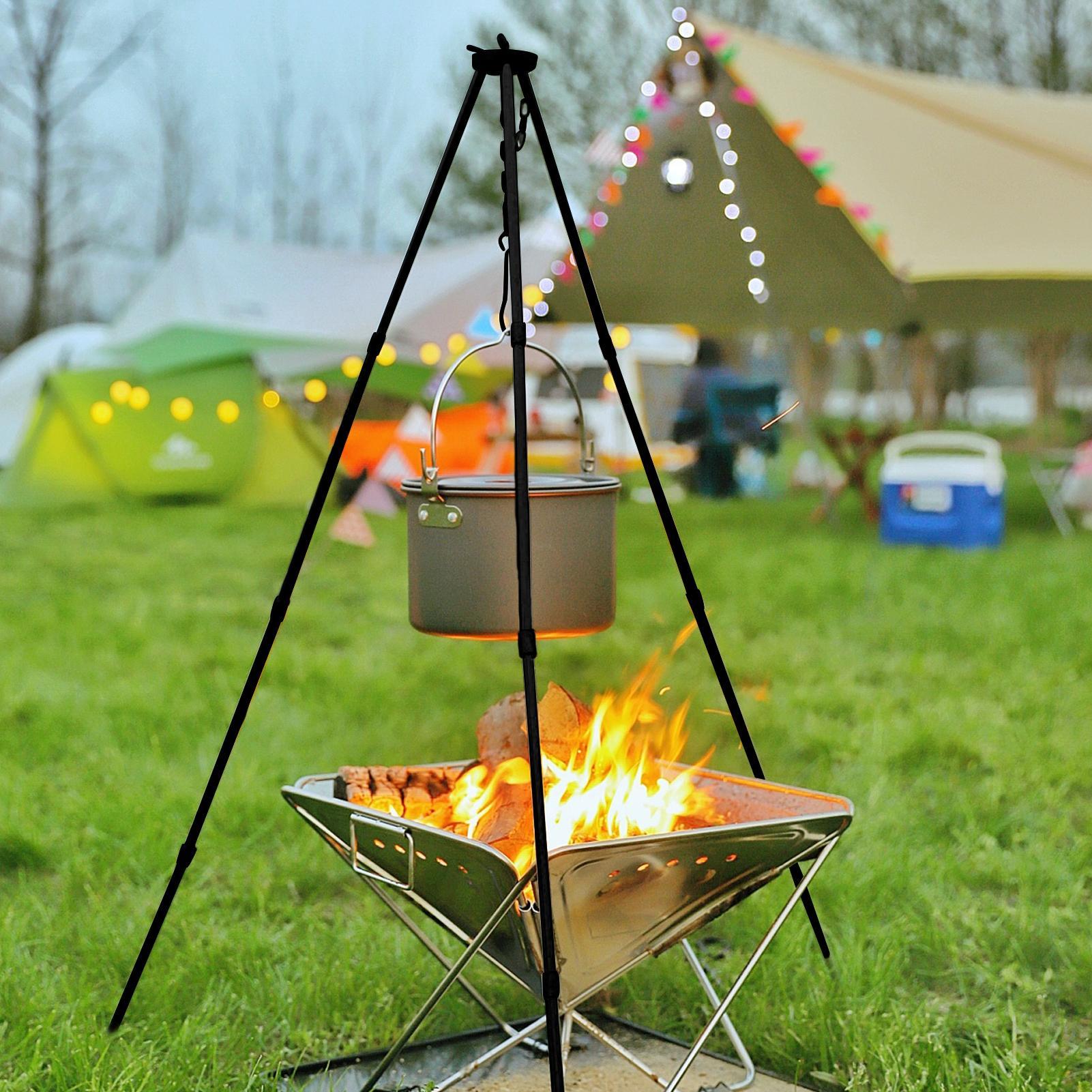 Outdoor Large Bonfire Tripod P - Camping Cooking Pot Large 评论和价格