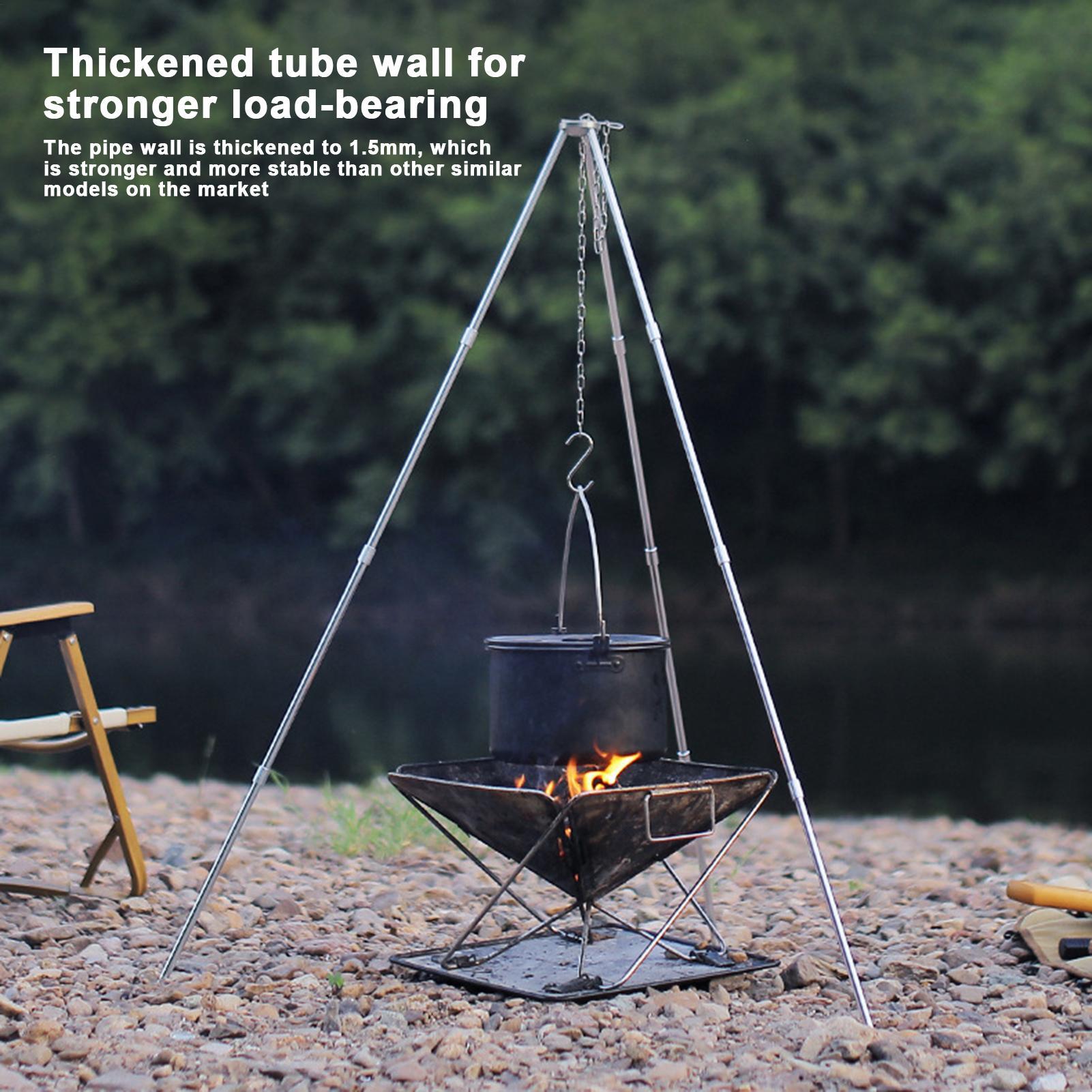 Outdoor Large Bonfire Tripod P - Camping Cooking Pot Large 评论和价格