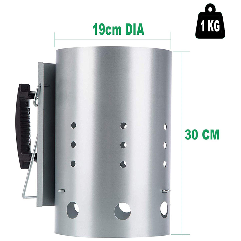 Chimney Starter with Safety Ha - Charcoal Chimney Starter 评论和价格