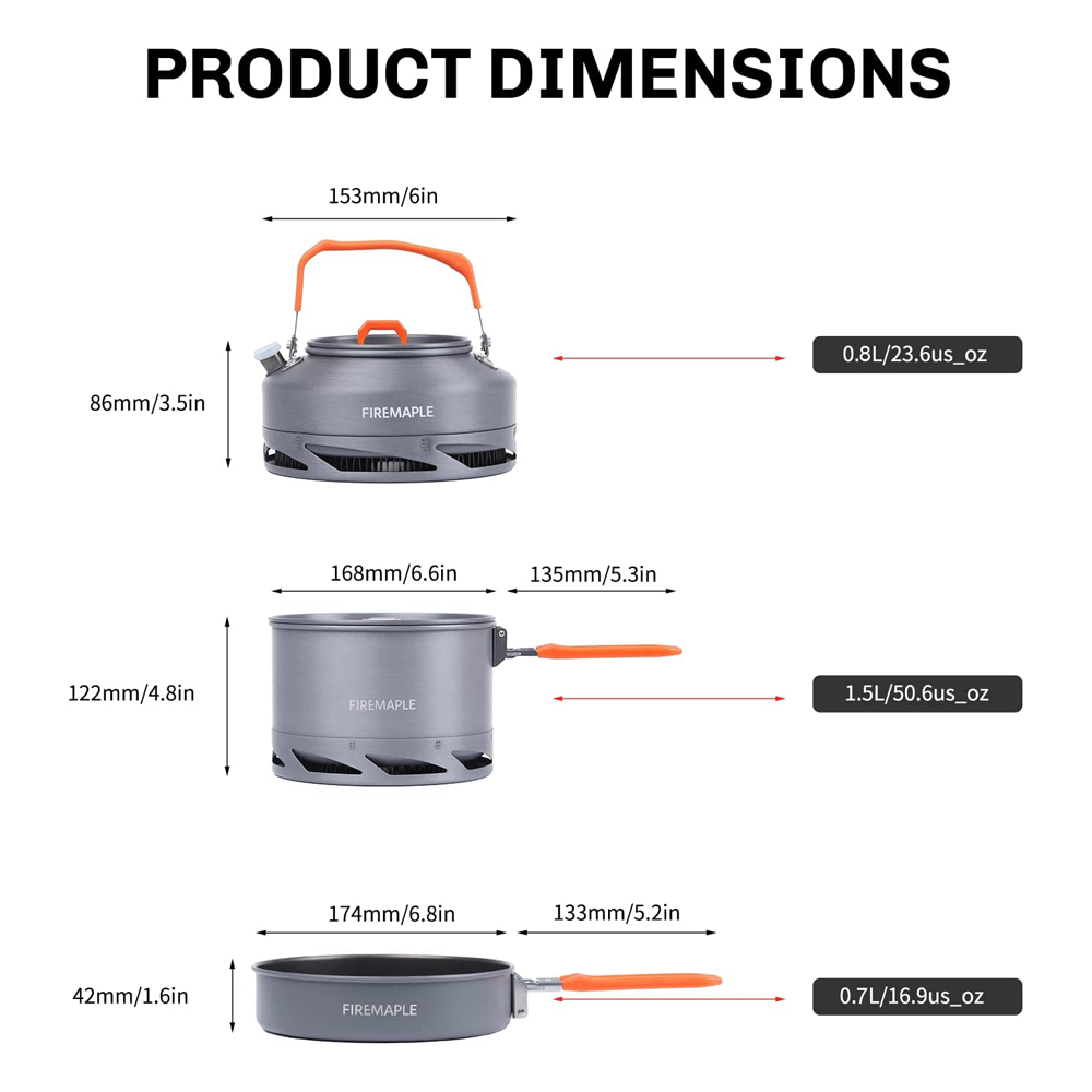 Fire Maple Camping Cookware Ut - Camping Cooking Gear Set 评论和价格