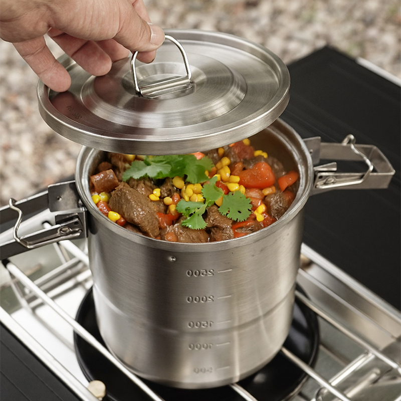 C69 Outdoor Cooking Stainless  - Camping Cooking Mess Kit 评论和价格