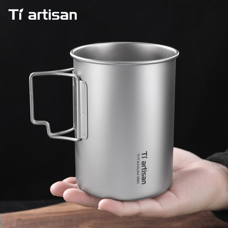 Tiartisan 750ml/ 900ml Titaniu - Camping Cooking Pot Large 评论和价格
