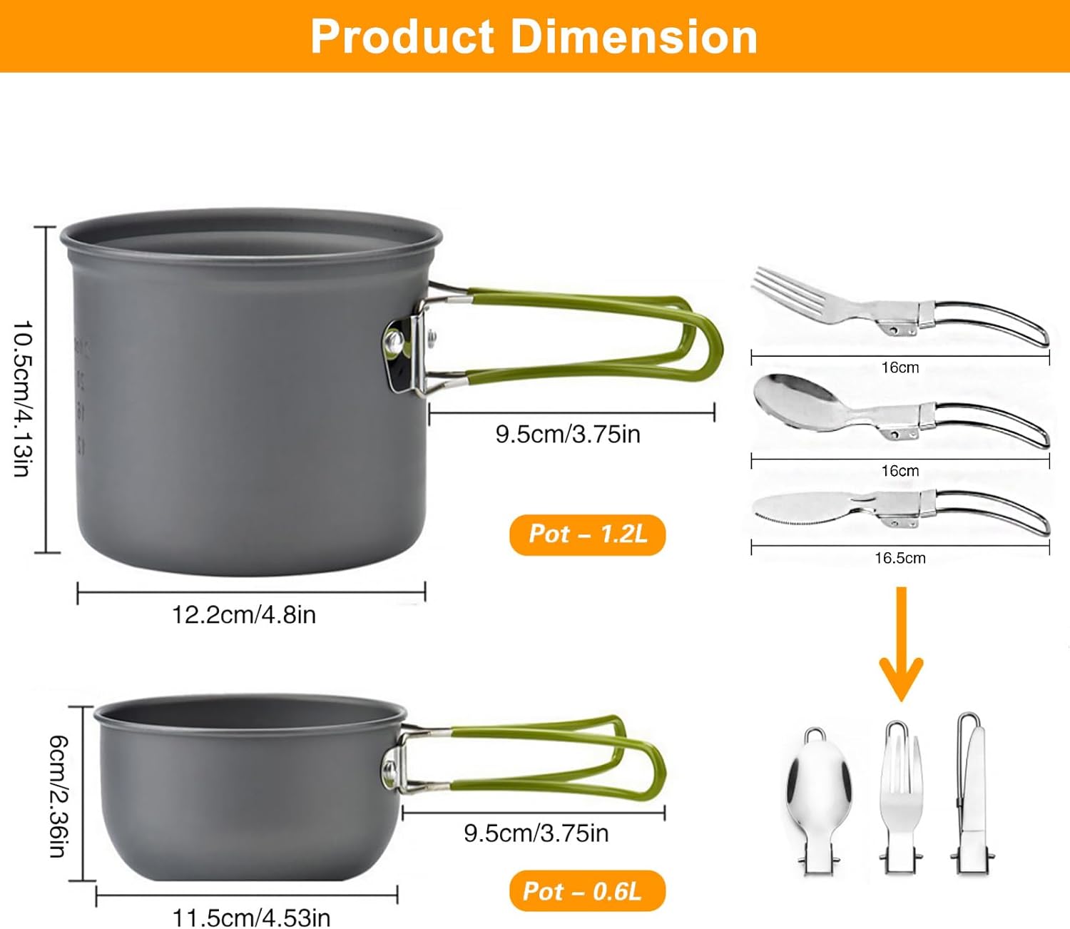 Camping Cookware Mess Kit Back - Camping Cooking Mess Kit 评论和价格
