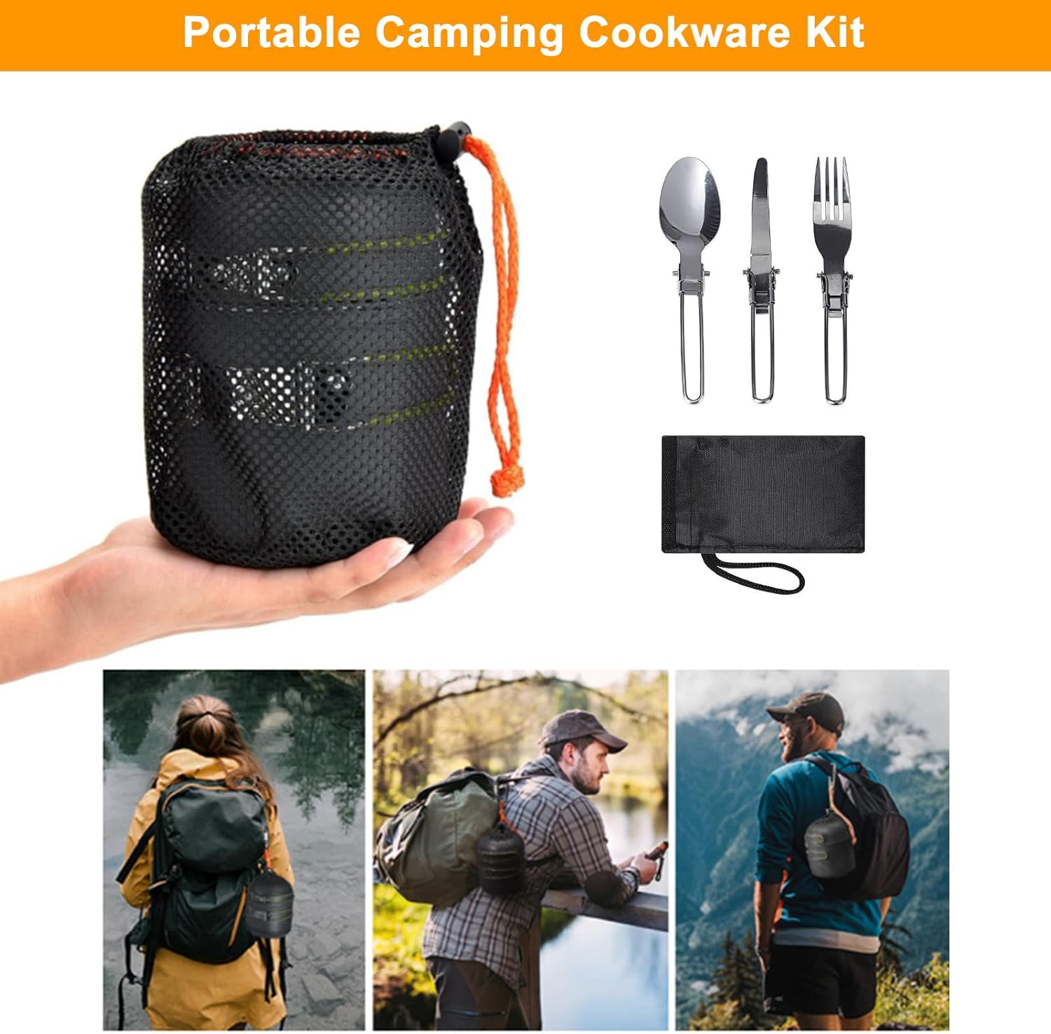 Camping Cookware Mess Kit Back - Camping Cooking Mess Kit 评论和价格
